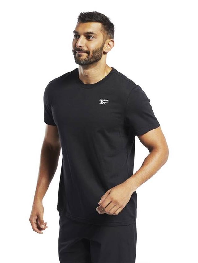 تي شيرت للتدريبات قطن وبوليستر ميديوم أسود ريبوك Reebok Training Essential Classic Tee - SW1hZ2U6MTUyNTE1Mw==