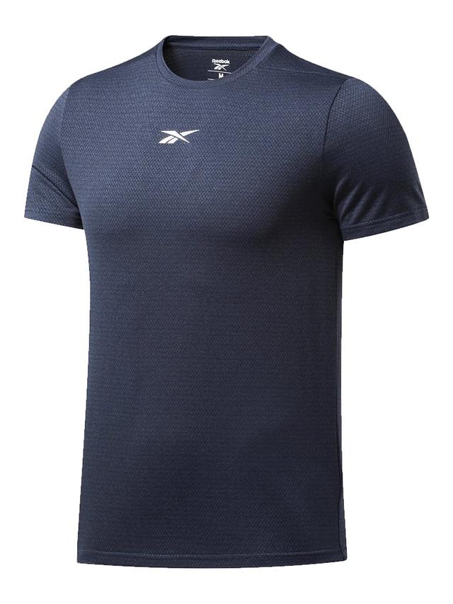 تي شيرت رياضي رجالي ميديوم كحلي ريبوك Reebok Workout Melange SS Tee - SW1hZ2U6MTUxNjUyNw==