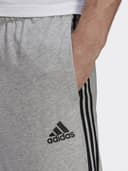 بنطلون اديداس رجالي رياضي قطن وبوليستر سمول رمادي Adidas 3-Stripes Tapered Pants