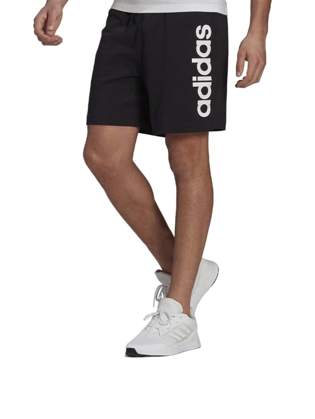 شورت اديداس رجالي رياضي قطن وبوليستر سمول أسود Adidas Aeroready Essentials Linear Logo Shorts