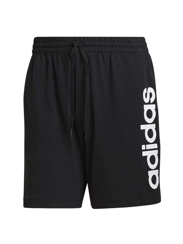 شورت اديداس رجالي رياضي قطن وبوليستر سمول أسود Adidas Aeroready Essentials Linear Logo Shorts