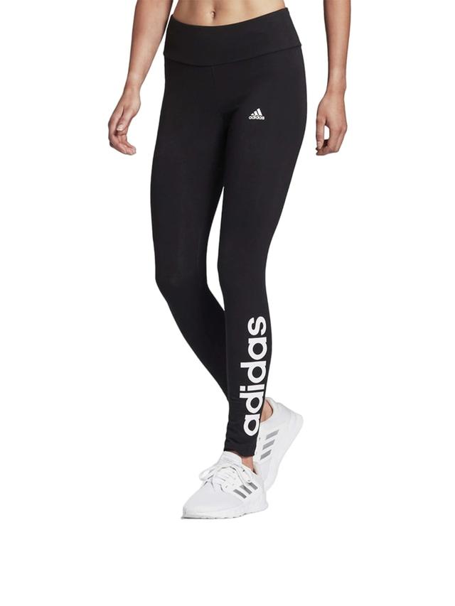 بنطلون رياضي نسائي مقاس صغير اسود اديداس Adidas High-Waisted Logo Leggings