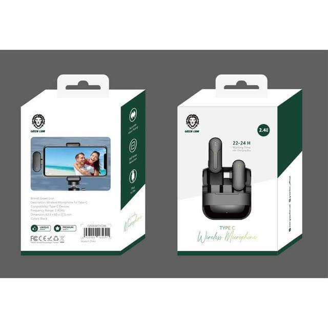 ميكروفون لاسلكي صغير للهواتف جرين Green Lion Wireless Microphone Type-C Connector