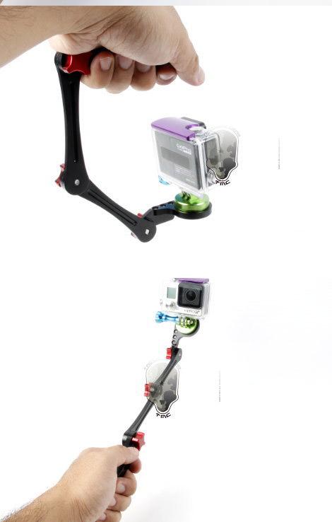 حامل كاميرا مونوبود قابل للطي لتصوير الفيديو لكاميرا غو برو هيرو 3 وهيرو 3 بلس واكشن كاميرا من او اوزون O Ozone Foldable Pocket Stabilizer Grip Mount Monopod