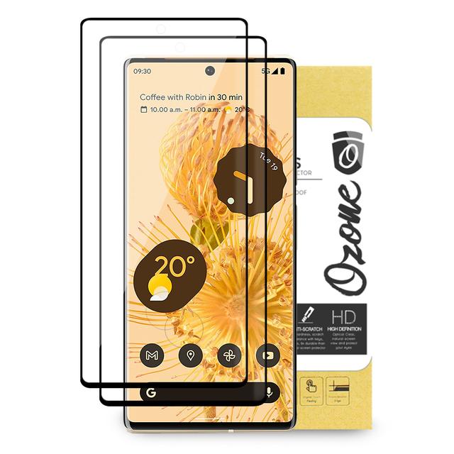 O Ozone HD Glass Protector Compatible for Google Pixel 6 Tempered Glass Screen Protector [2 Per Pack] Shock Proof, Anti-Scratch [ Designed Screen Guard for Google Pixel 6 ] - Black - SW1hZ2U6MTU5Njk2Mw==