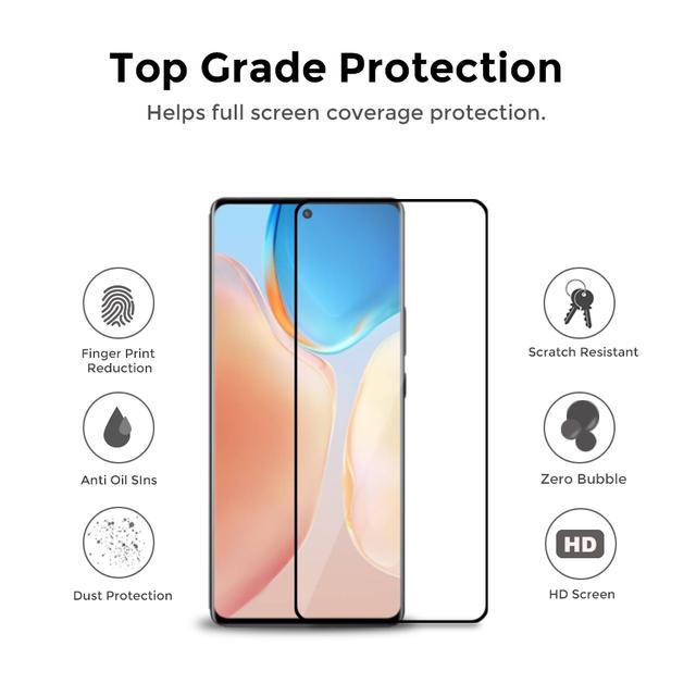 O Ozone [ 2 Pack ] Screen Protector for Google Pixel 8 Pro, 9H Hardness Scratch Resistant Full Coverage Screen Guard HD Ultra-thin Tempered Glass Screen Protectors - Black