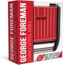 George Foreman Large Steel Grill Family, Red 1850W - 25050 - SW1hZ2U6MTU1NjE1MA==