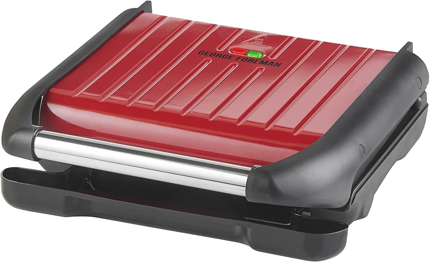 George Foreman Medium Steel Grill Family, Red 1650W - 25040