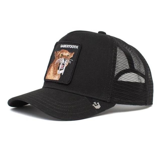 Goorin Bros The Sabertooth Tiger Unisex Trucker Cap - Black - SW1hZ2U6MTY0NDAyOA==