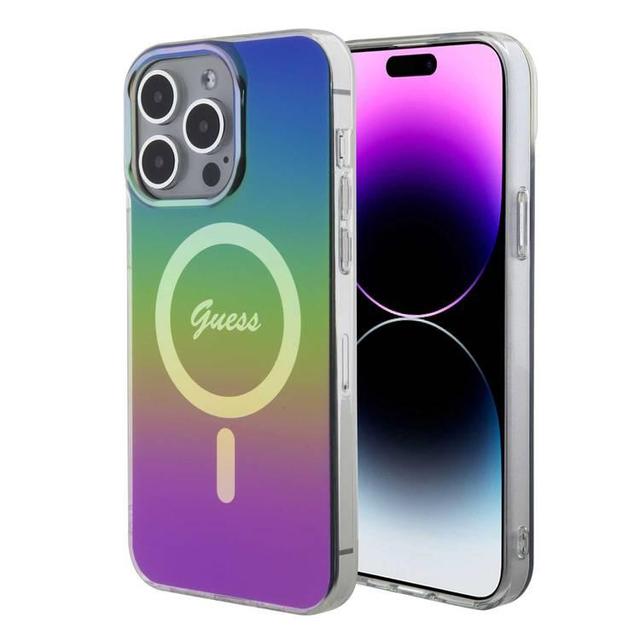 Order Guess Magsafe IML Case for iPhone 15 Pro - Gold/Purple Now!