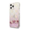 Guess Liquid Glitter Case Electroplated Peony Logo For iPhone 13 Pro (6.1") - Pink - SW1hZ2U6MTYzMDg0MQ==