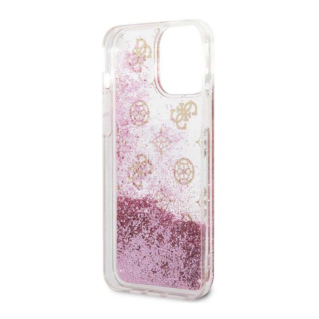 Guess Liquid Glitter Case Electroplated Peony Logo For iPhone 13 Pro (6.1") - Pink - SW1hZ2U6MTYzMDgzNQ==