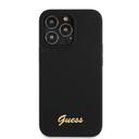 Guess Liquid Silicone Case With Gold Metal Logo Script For iPhone 13 Pro Max (6.7" - SW1hZ2U6MTYzMDM5NA==