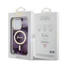 Guess Magsafe IML Case with Marble Edition Pattern for iPhone 15 Pro Max -Purple - SW1hZ2U6MTYyOTgyMA==