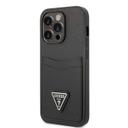 Guess Saffiano Case with Double Card Slot & Triangle Logo for iPhone 15 Pro - - SW1hZ2U6MTYyNzg3MQ==