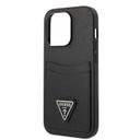 Guess Saffiano Case with Double Card Slot & Triangle Logo for iPhone 15 Pro - - SW1hZ2U6MTYyNzg3Nw==