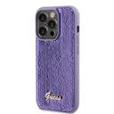 Guess Sequin Script Case with Guess Metal Logo for iPhone 15 Pro - Purple - SW1hZ2U6MTYyNzc0NQ==