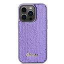 Guess Sequin Script Case with Guess Metal Logo for iPhone 15 Pro - Purple - SW1hZ2U6MTYyNzc0Nw==