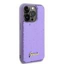 Guess Sequin Script Case with Guess Metal Logo for iPhone 15 Pro - Purple - SW1hZ2U6MTYyNzc0OQ==