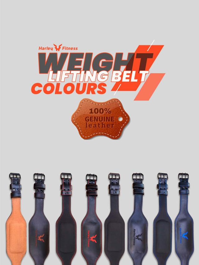 حزام الظهر الرياضي جلد طبيعي هارلي فيتنس ميديوم Harley Fitness Weight Lifting Belt