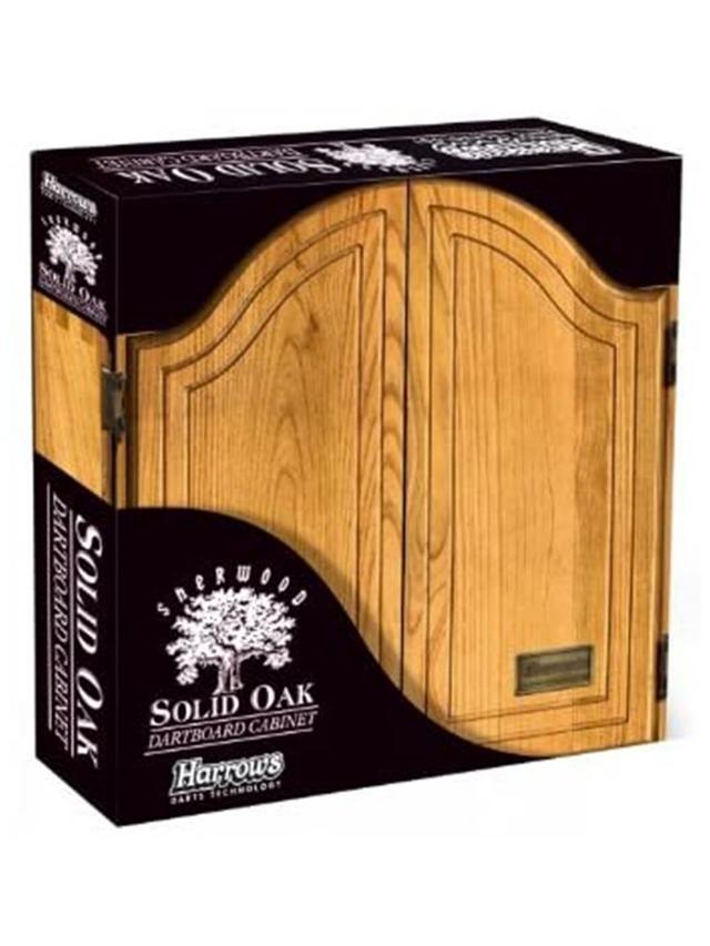 Harrows Dart Board Cabinet (Solid Oak) - SW1hZ2U6MTUxMTU1OA==