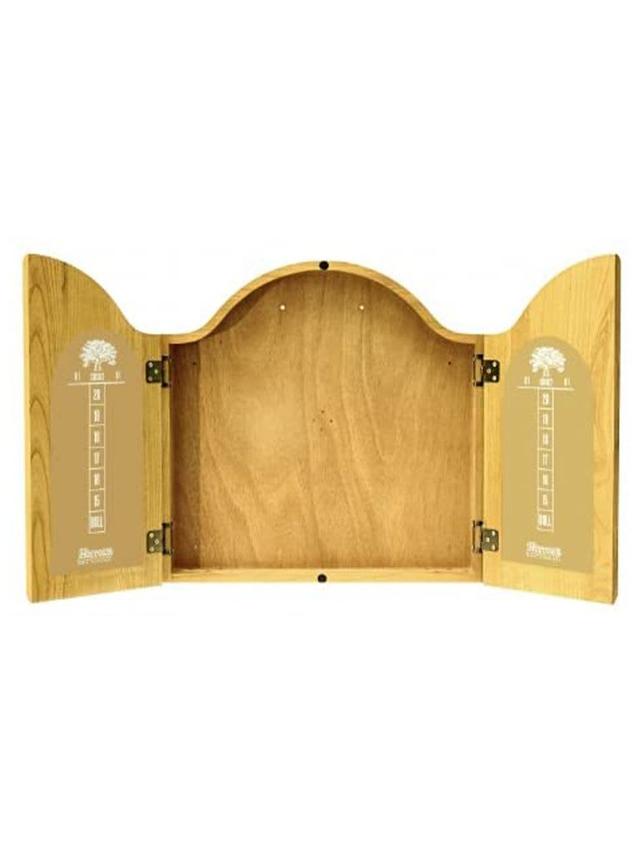 Harrows Dart Board Cabinet (Solid Oak)