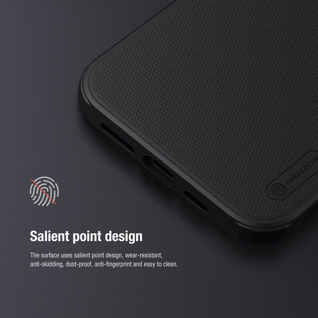 كفر جوال ايفون 13 برو ماكس من نيلكين لون أزرق Nillkin Cover Compatible with Apple iPhone 13 Pro Max Case Super Frosted Shield Hard Phone Cover - SW1hZ2U6MTU5NzI3NA==