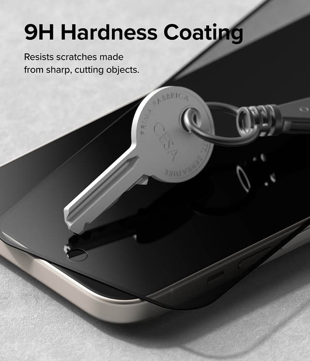 Ringke Privacy Glass [Anti-spy] Compatible with iPhone 15 Plus Screen Protector, Full-Coverage Tempered Glass Designed for iPhone 15 Plus Screen Guard - W Installation Jig