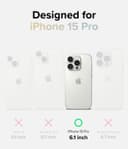 Ringke Fusion Design Case Compatible with iPhone 15 Pro Anti-Scratch Minimal Yellowing Clear Hard Back Shockproof Bumper Phone Cover - [ Designed for iPhone 15 Pro ] - Seoul