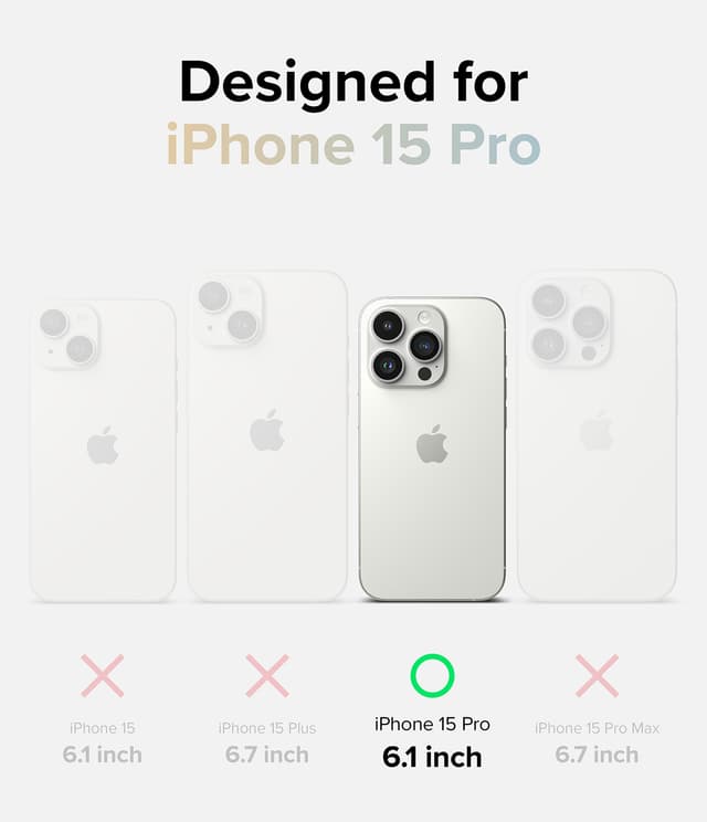 Ringke Fusion Design Case Compatible with iPhone 15 Pro Anti-Scratch Minimal Yellowing Clear Hard Back Shockproof Bumper Phone Cover - [ Designed for iPhone 15 Pro ] - Seoul