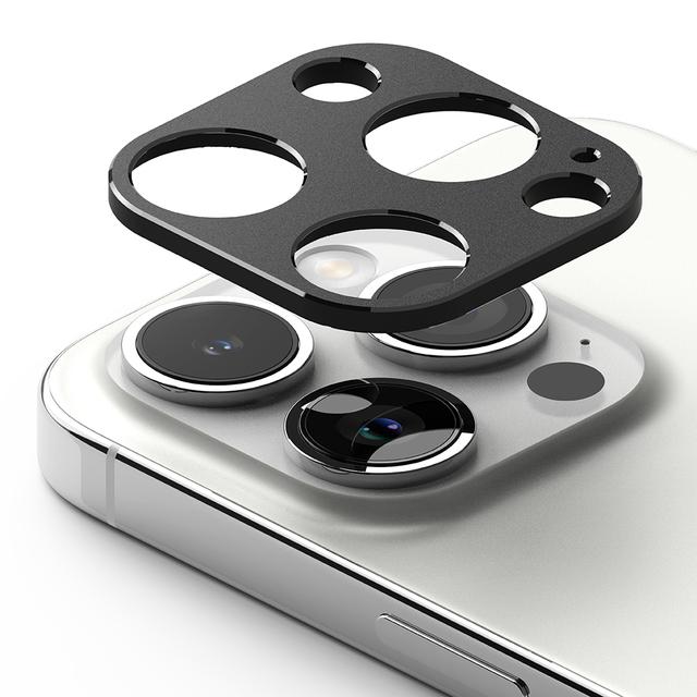 Ringke [ Pack of 2 ] Camera Styling Compatible with iPhone 15 Pro Max / 15 Pro Camera Lens Protector, Aluminium Frame Tough Protective Cover Sticker - Black - SW1hZ2U6MTU5NjUwNg==
