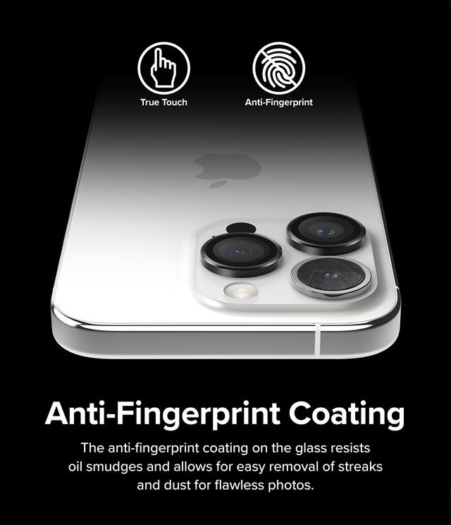 واقي زجاجي لكاميرا ايفون 15 برو ماكس 2023 من رينجكي لون أسود Ringke Camera Lens Frame Glass Protector Compatible with iPhone 15 Pro Max - SW1hZ2U6MTU5NjQzNA==