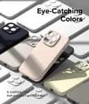 كفر جوال ايفون 15 برو سيليكون مغناطيسي ماغ سيف شحن لاسلكي من رينجكي لون أصفر شمسي Ringke Silicone Magnetic Compatible with iPhone 15 Pro Case Cover