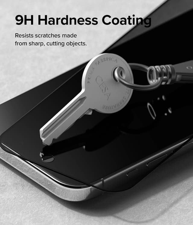 Ringke Privacy Glass [Anti-spy] Compatible with iPhone 15 Pro Max Screen Protector, Full-Coverage Tempered Glass Designed for iPhone 15 Pro Max Screen Guard - W Installation Jig