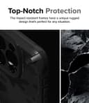 Ringke Fusion-X Compatible with iPhone 15 Pro Case Cover Transparent Hard Back Soft Flexible TPU Bumper Scratch Resistant Shockproof Protection iPhone 15 Pro Back Cover  - Camo Black