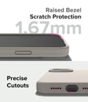 كفر جوال ايفون 15 بلس سيليكون مغناطيسي ماغ سيف شحن لاسلكي من رينجكي لون رملي Ringke Silicone Magnetic Compatible with iPhone 15 Plus Case Cover
