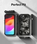 Ringke Fusion-X Compatible with iPhone 15 Pro Case Cover Transparent Hard Back Soft Flexible TPU Bumper Scratch Resistant Shockproof Protection iPhone 15 Pro Back Cover  - Camo Black