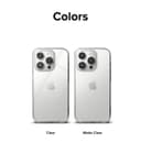 Ringke Fusion-X Compatible with iPhone 15 Pro Max Case Cover Transparent Hard Back Soft Flexible TPU Bumper Scratch Resistant Shockproof Protection iPhone 15 Pro Max Back Cover - Clear