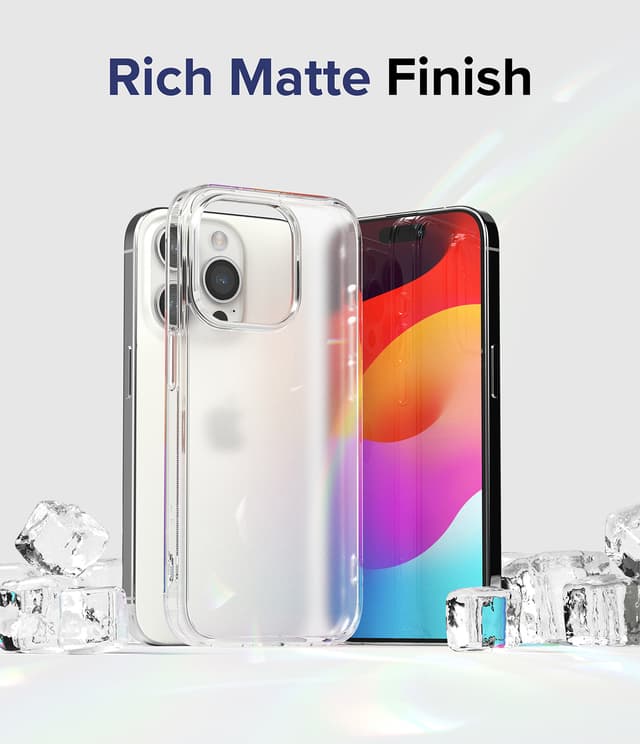 Ringke Fusion-X Compatible with iPhone 15 Pro Max Case Cover Transparent Hard Back Soft Flexible TPU Bumper Scratch Resistant Shockproof Protection iPhone 15 Pro Max Back Cover - Matte Clear