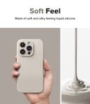 Ringke Silicone Magnetic Compatible with iPhone 15 Pro Max Case Cover Powerful Magnet Long Lasting Silky Feel Anti-Fingerprint iPhone 15 Pro Max Back Cover - Pink Sand