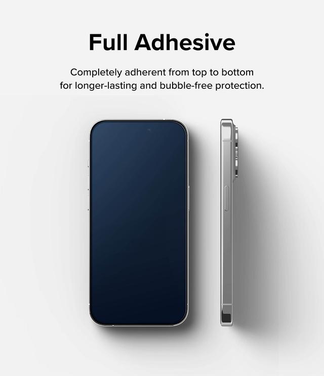 شاشة حماية زجاجية كاملة التغطية لأيفون 15 برو ماكس من رينجكي مع أداة تركيب Ringke Cover Display Glass Compatible with iPhone 15 Pro Max Screen Protector - SW1hZ2U6MTU5NzEwOQ==