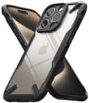 Ringke Fusion-X Compatible with iPhone 15 Pro Max Case Cover Transparent Hard Back Soft Flexible TPU Bumper Scratch Resistant Shockproof Protection iPhone 15 Pro Max Back Cover  - Black