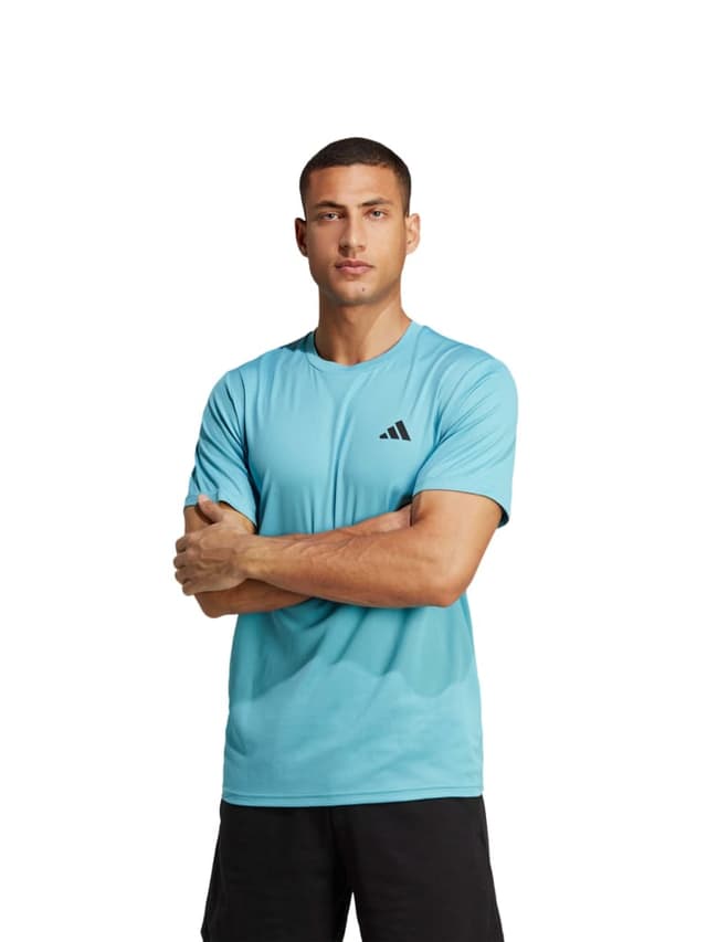 تي شيرت اديداس رجالي بوليستر سمول أزرق  Adidas TR-ES Base T