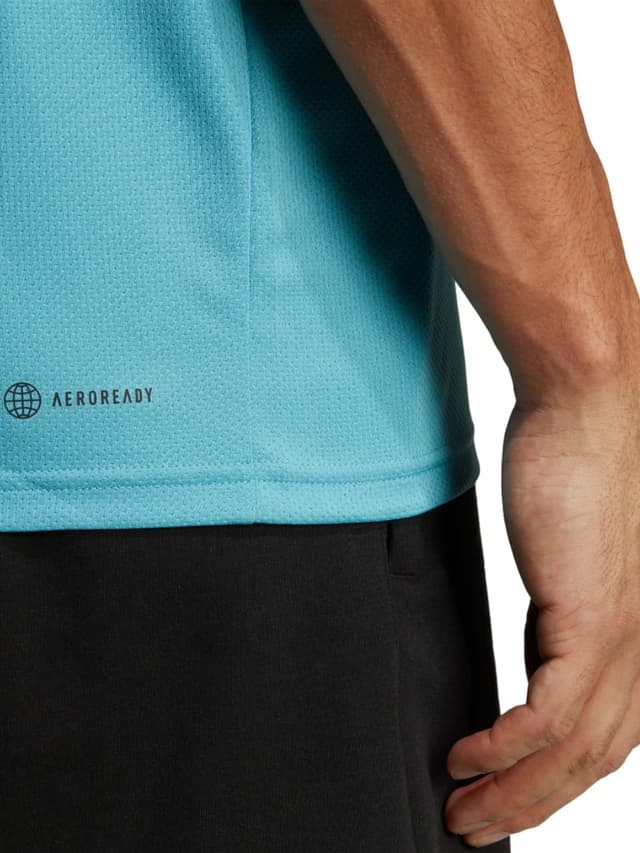 تي شيرت اديداس رجالي بوليستر سمول أزرق  Adidas TR-ES Base T