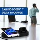 قاعدة شحن لاسلكي 2 في 1 بإستطاعة 15 واط مع سماعة موبايل ذكية ديفيا Intelligent 2 in 1 Wireless Charger and Bluetooth Mobile - SW1hZ2U6MTYyNzEwMA==