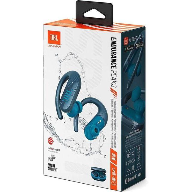 سماعات jbl بيك 3 بلوتوث لاسلكية مقاومة للماء أزرق جي بي ال JBL Endurance Peak 3 Waterproof True Wireless In-Ear Sport Headphone - SW1hZ2U6MTYyNzAwMw==