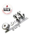مجموعة اثقال حديد 50 كجم بار حديد مع دنابل تي اي سبورت كروم TA Sport Ex-Display Chrome Dumbbell and Barbell Set