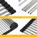 O Ozone Kitchen Sink Drainer Rack Foldable Over the Sink Vegetable Dish Drainer [ 18 Tubes Foldable Drying Rack ] - Large - SW1hZ2U6MTU5ODc2OQ==