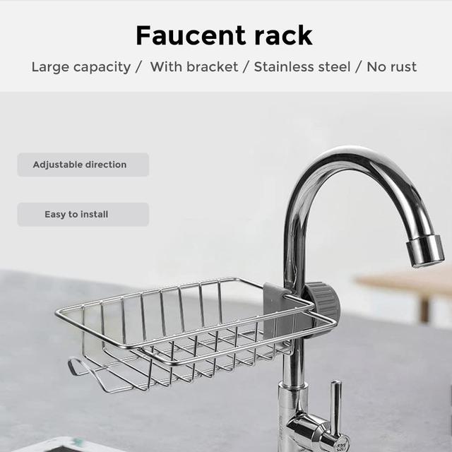 حامل أدوات التنظيف معدني يعلق بالصنبور من او اوزون قياس صغير O Ozone Hanging Organizer