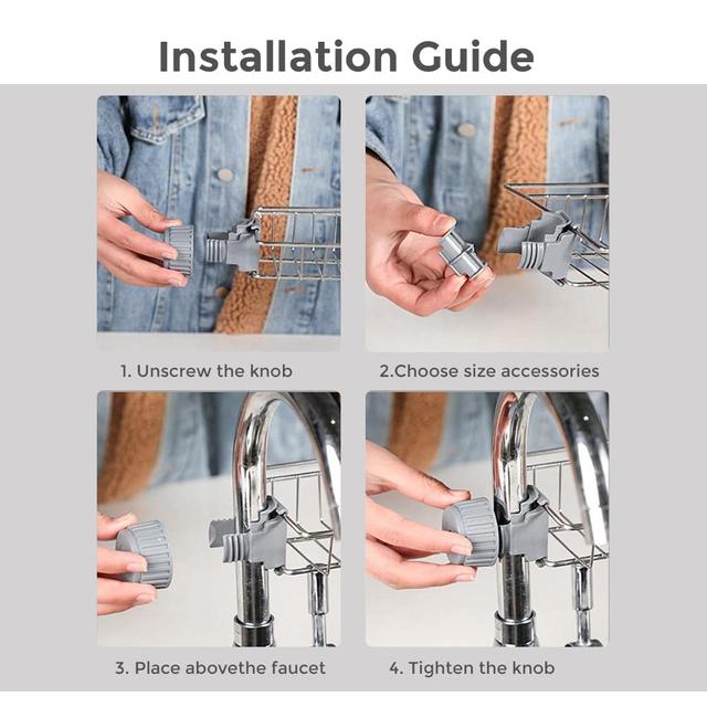 حامل أدوات التنظيف معدني يعلق بالصنبور من او اوزون قياس صغير O Ozone Hanging Organizer - SW1hZ2U6MTU5ODgxNw==